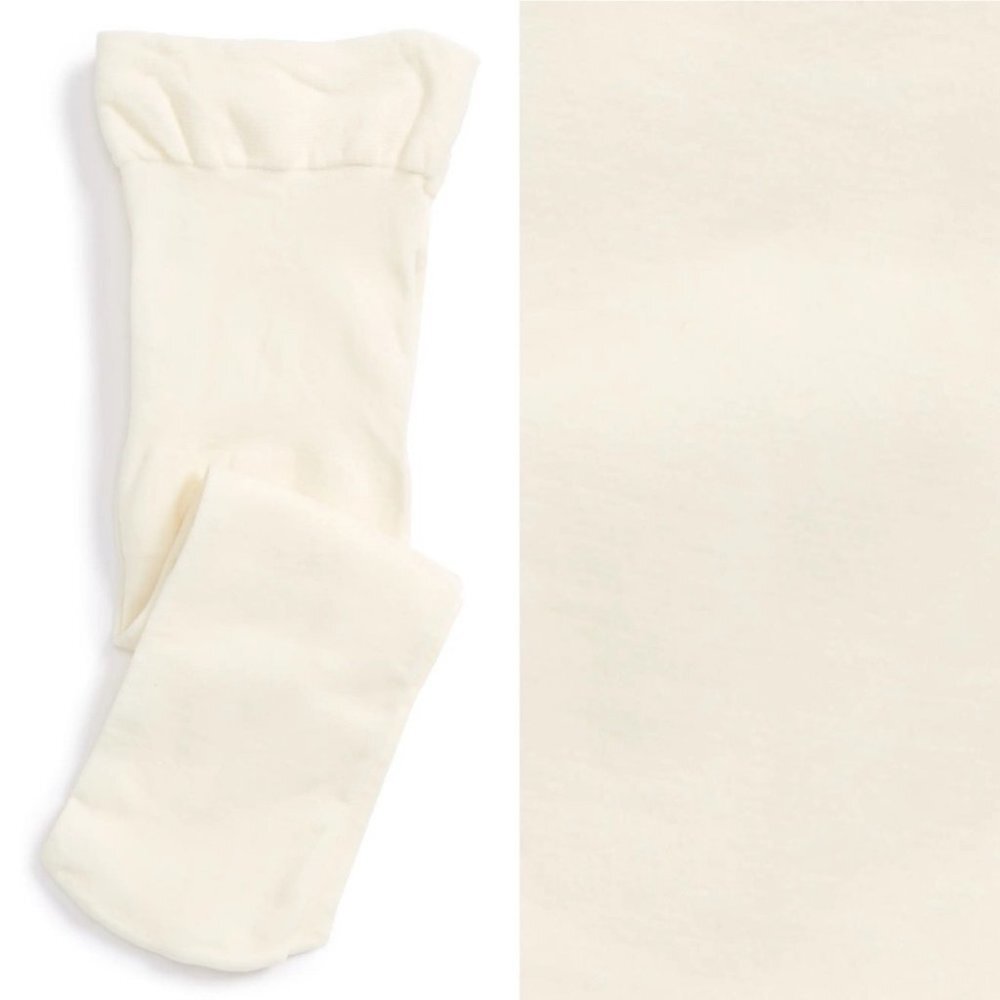 NWT Nordstrom Tucker Tate Baby Tights Microfibre Cream Vanilla Size 0 to 6 Month